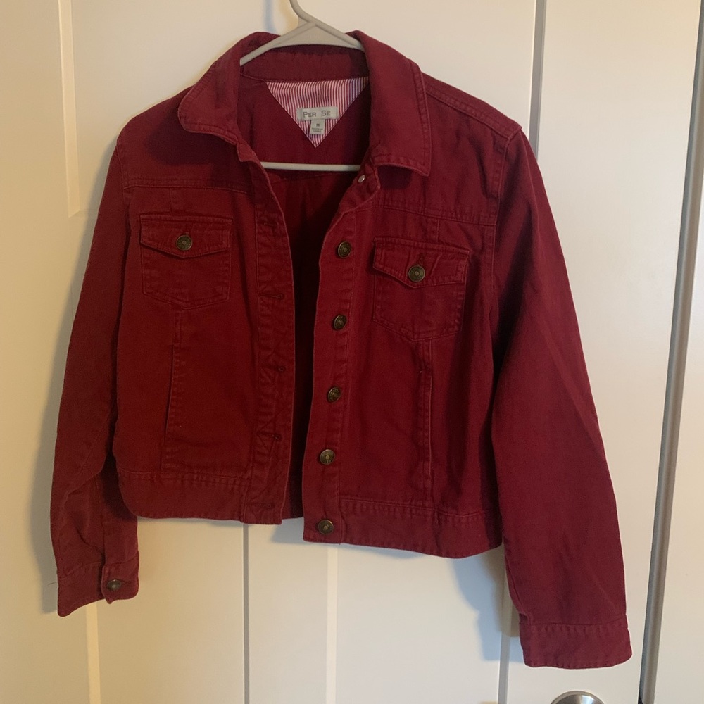 Red Per Se jacket, size M
